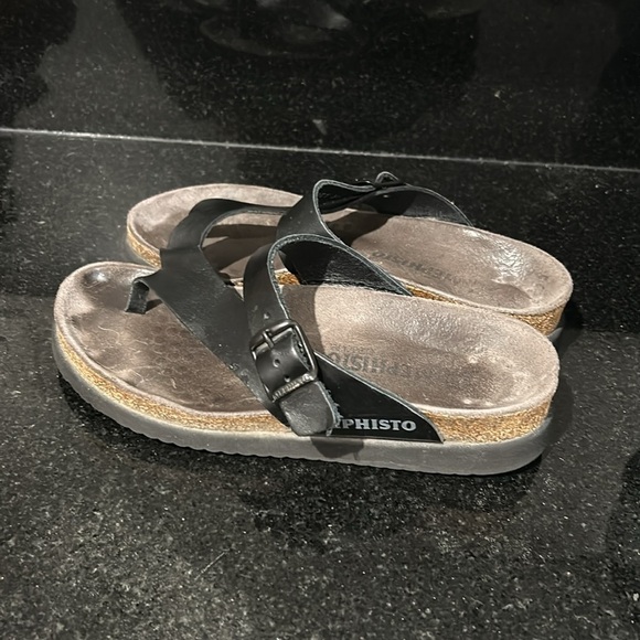 Mephisto Helen Plus Toe Loop sandals in black size 36 or 6 - Picture 7 of 9